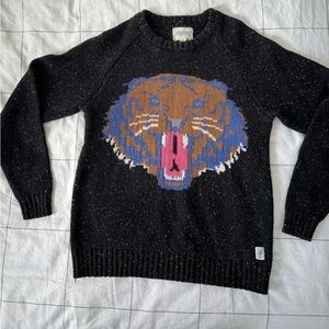 Vintage Black Speckled Crewneck Sweater